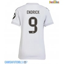Camisa de time de futebol Real Madrid Endrick #9 Replicas 1º Equipamento Feminina 2025-26 Manga Curta